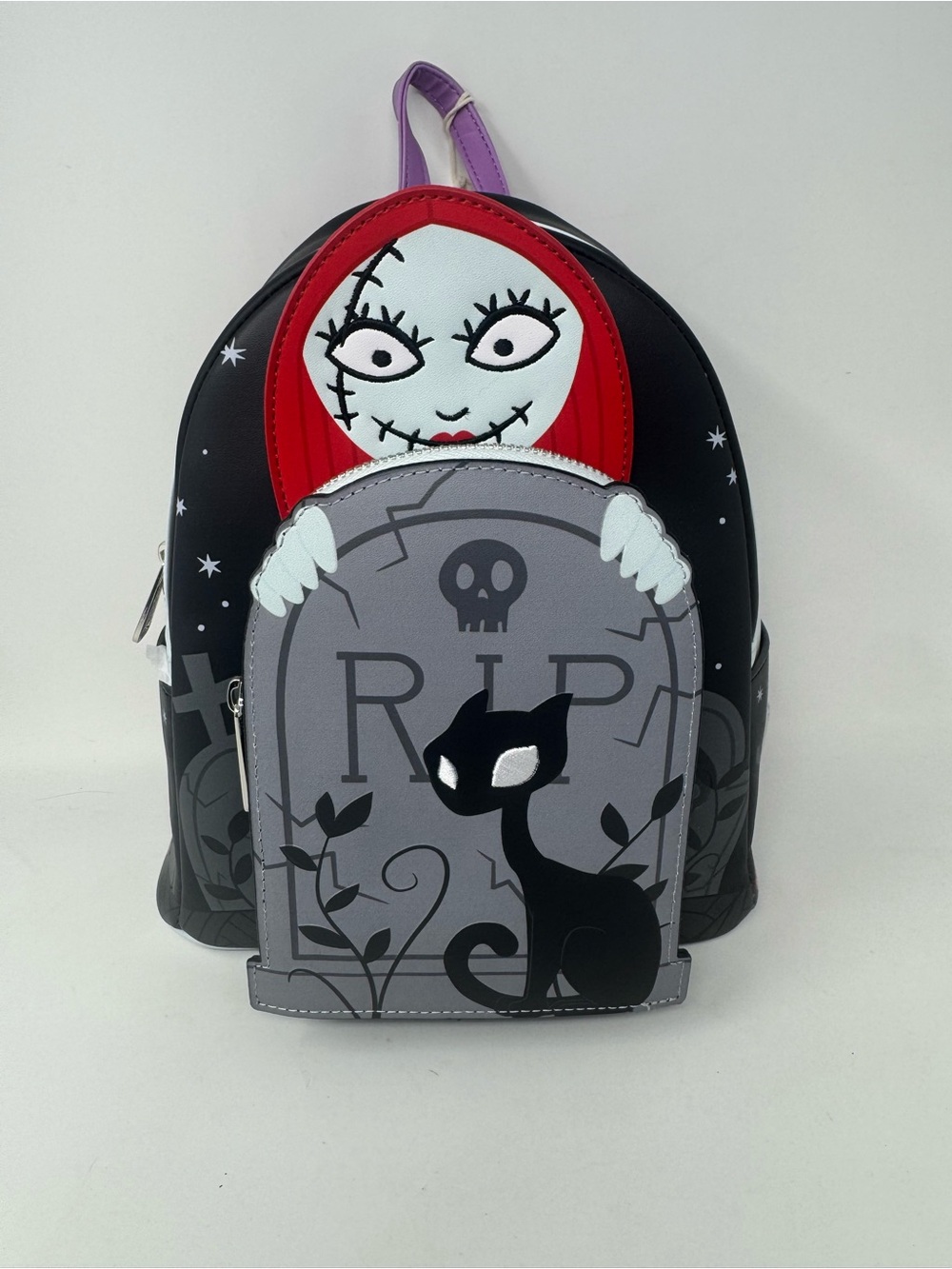 New Loungefly Nightmare Before Christmas Sally Cemetery backpack glow in dark